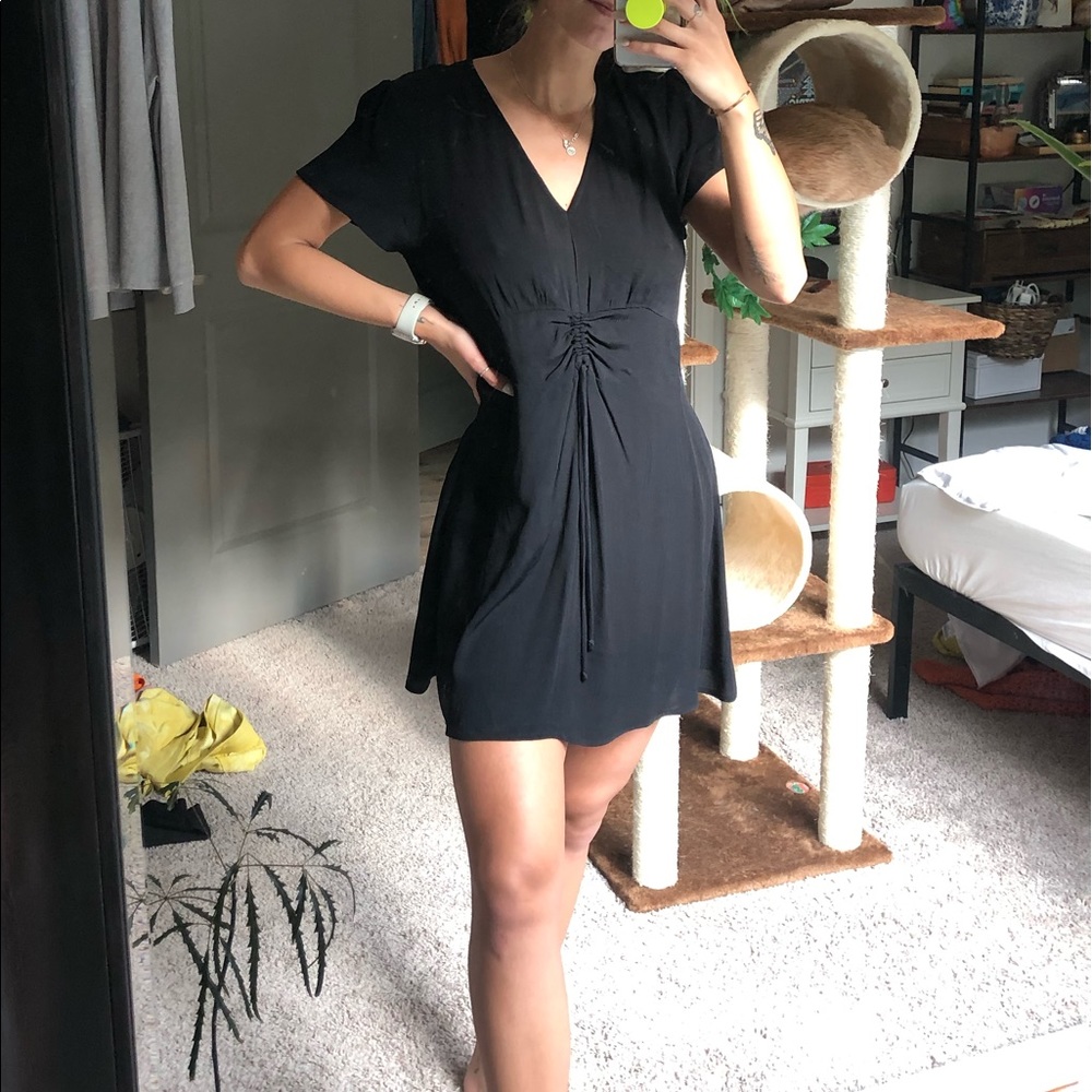Black cotton on dress